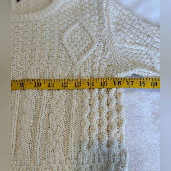 Dex Women’s Ivory Cable Knit Sweater Size XS - Picture 6 of 6